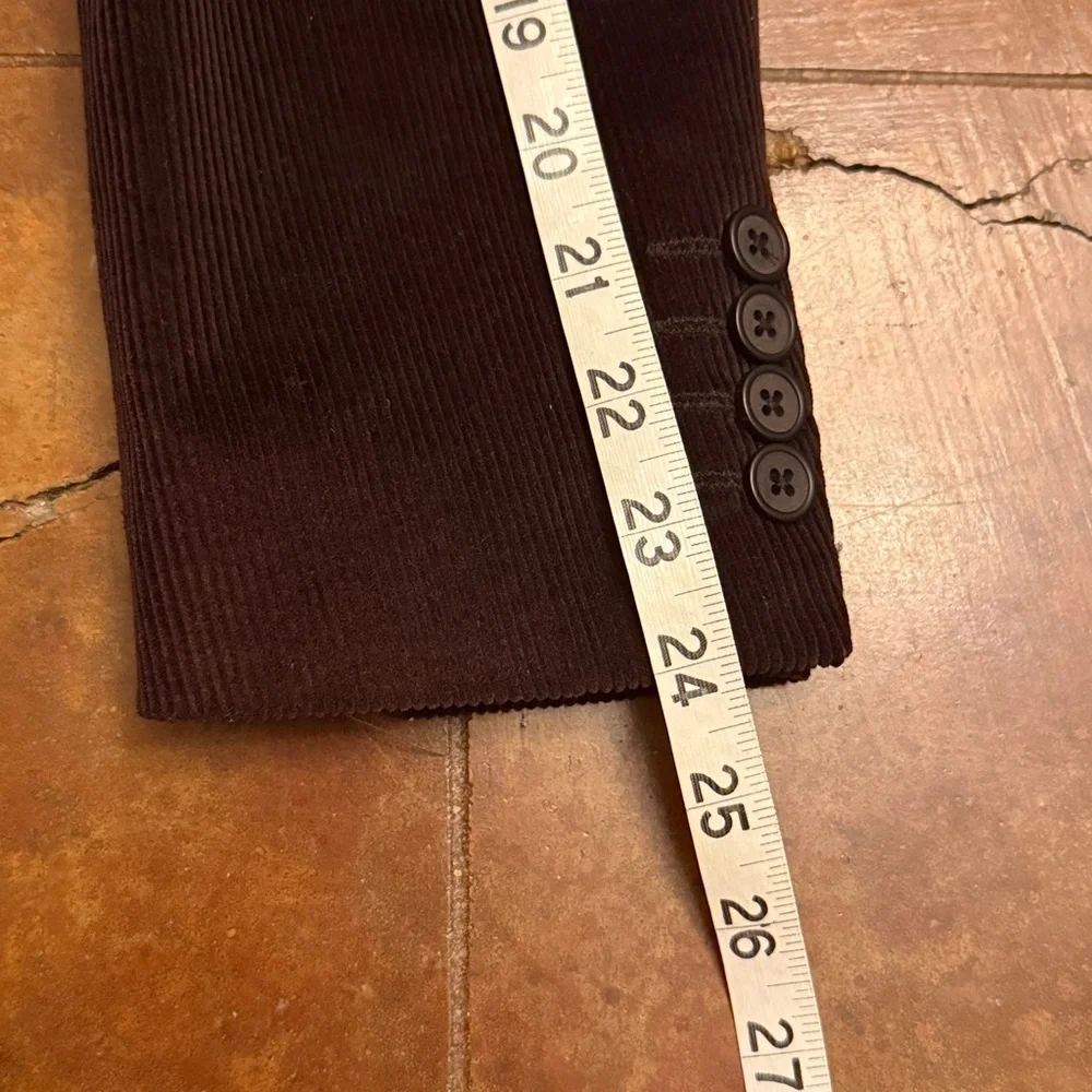 Adolfo Dark Brown Corduroy 100% Cotton Sport Coat Size 40 R